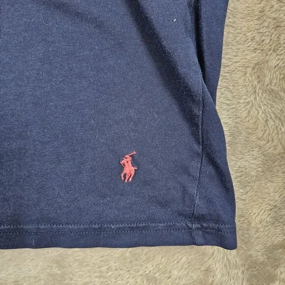 Polo Ralph Lauren T-Shirt Men's Size L Red Pony Logo Short Sleeve Blue - Picture 7 of 10